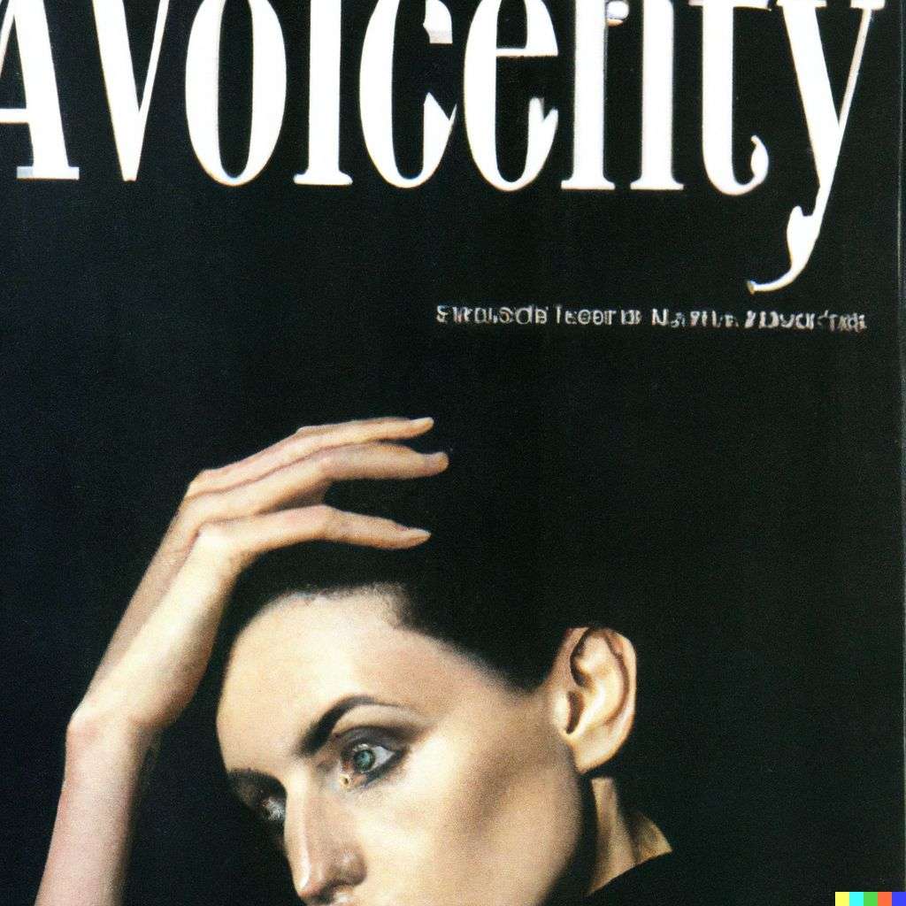 a representation of anxiety, front cover of Vogue, 1990